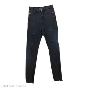 NAANAA High Rise Skinny Dark Wash Black Denim Jeans Size 8